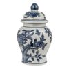 Creative Co-Op Decorative Ceramic Ginger Jar with Domed Lid, Blue & White