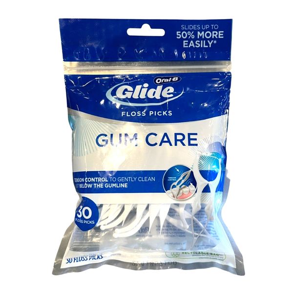 Oral-B Glide GUM CARE / Advanced Floss PICKS 30ct NEW LOOK!