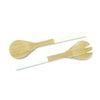 Bamboo Salad Server Set - 12” Long - One Pair - Spoon and Fork for Serving Salad