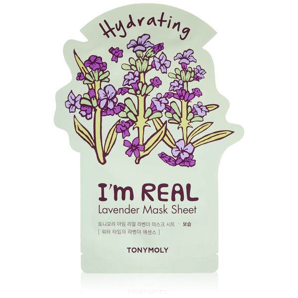 TONYMOLY I'm Real Lavender Hydrating Mask Sheet, Pack of 1