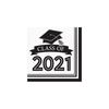 Creative Converting White 2021 Grad Napkins, 6.5"