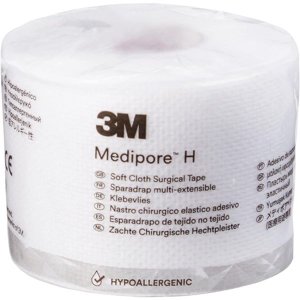 3M Healthcare Corp Medipore Hypoallergenic Soft Cloth Surgical Tape 2" X 10 Yds, White, Excellent Adhesion, Water Resistant, Each