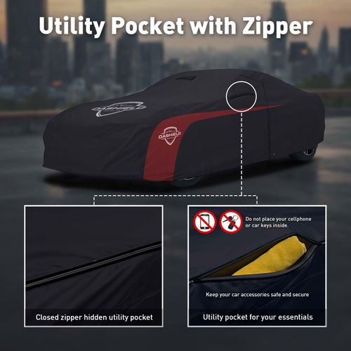 Ultimum Lite Car Cover for 2008-2019 Maserati GranTurismo Convertible/Coupe 2-Door with Zipper Breathable All Weather Protection Scratch, Dust, Sun, Snow, Rain Protection Indoor Outdoor Black