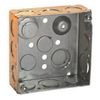 Cooper Crouse-Hinds 2-1/2" 1-1/2"&3/4"side 4"square Outlet Box