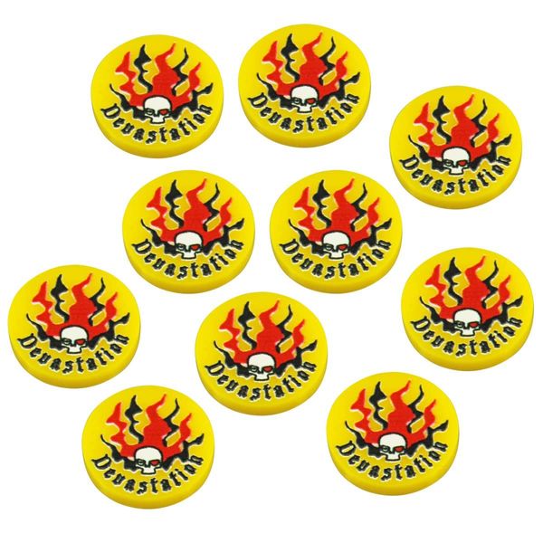 LITKO Premium Printed Devastation Tokens Compatible with Forbidden Psalm Miniatures Game (10)