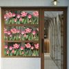 Buer Homie Window Clings, Tulip Pattern, Double Sided Anti-Collision Decals