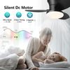Ceiling Fans with Lights 36" Low Profile Ceiling Fan with Light & Remote 3500LM