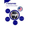 FlexaMed Left Side Inguinal Groin Hernia Truss with Compression Pad White - Medium