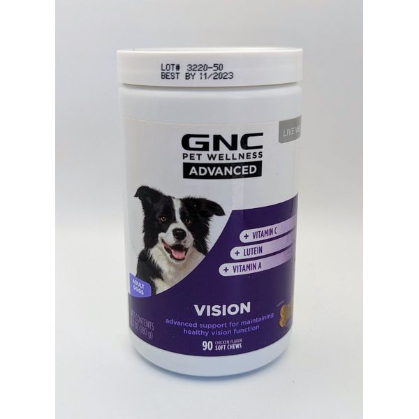 GNC Pet Wellness Advanced Vision for Dogs - 90 Soft Chews - Exp. 11/23