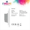 BG Electrical Secondary/Slave Single Touch Dimmer Light Switch, 2 Way, Screwless Front Plate, Evolve, Brushed Steel, PCDBSTDS1W