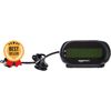Small Digital Oval Alarm Clock LED Display Nightlight Battery Backup Black