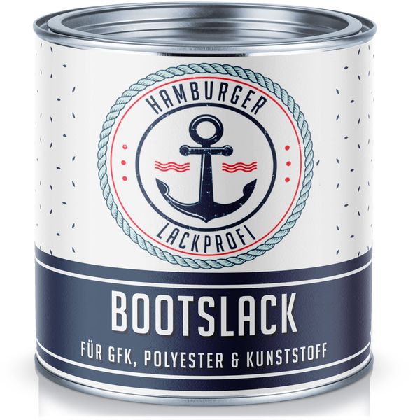 Hamburger Lack-Profi 2K Bootslack GLÄNZEND Olivgrün RAL 6003 Grün für GFK/Kunststoff/Polyester Yachtlack Yachtfarbe Bootsfarbe (1 L)