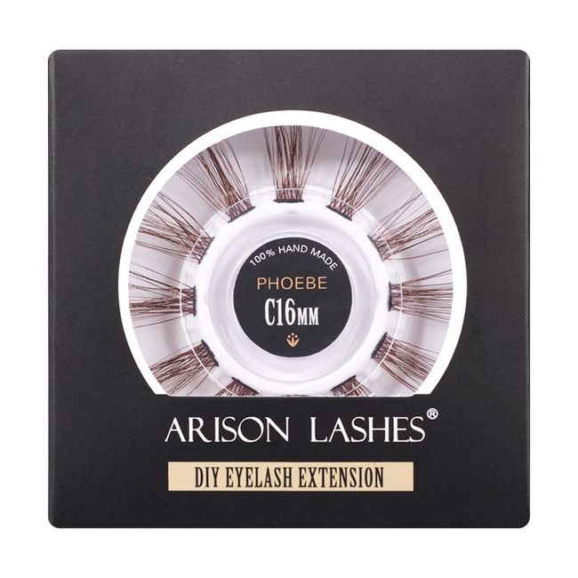 Wimpern Cluster, einzelne Cluster-Wimpern DIY Wimpernverlängerung Cluster Volumen Wispy Lashes Super dünnes Band wiederverwendbar weich und bequem (C-16mm)