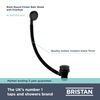 Bristan W BATH03 BLK Round Bath Waste Slotted, Black