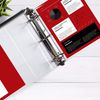 3 Ring Binder, 2.5" Professional Angle D-Rings, Presentation Folder for Standard Pages with Inside Pockets, Customizable Clear View White Binder (3.2" Spine)