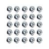 M6 Nyloc Steel Nuts (BZP), Self Locking Nuts with Nylon Inserts (25 Pack)