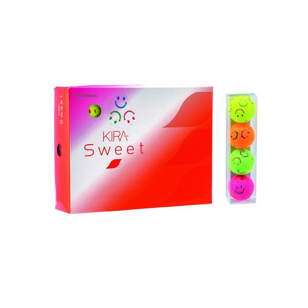 Kasco Kira Sweet Golf Balls with Character Mark, 12 Pack, Multi