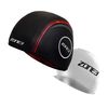 Zone3 Neoprene Strapless Swim Cap (Black/Red, Small)