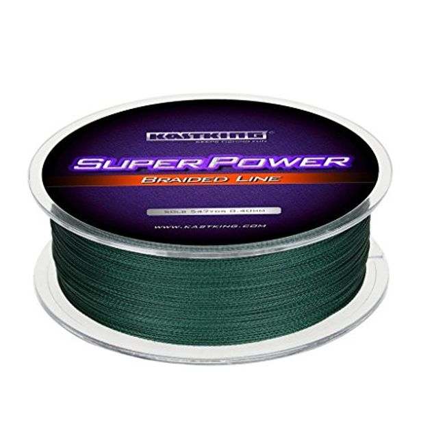 KastKing Superpower Braided Fishing Line,Moss Green,40 LB,327 Yds