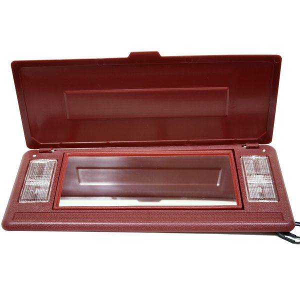 1978 - 1982 Corvette Sunvisor Lighted Vanity Mirror in Red - NO Visor C3 NEW