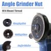 Mesee M14 Thread Angle Grinder Clamping Nut, Quick Release Nut Replacement Fast Locking Retaining Flange Nut Pressure Plate Fastener for Angle Grinder - Black