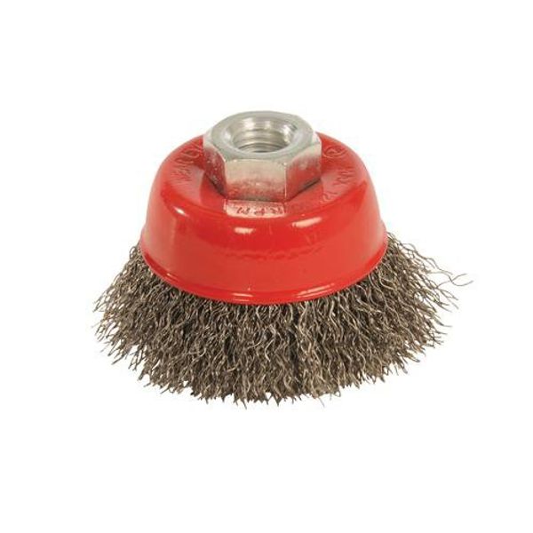 65mm Steel Crimp Cup - M14 X 2 Thread - Paint, Rust Removal - Angle Grinder