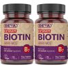 DEVA Vegan Biotin 6000mcg 2-Pack – Vitamin B7, Easy-to-Swallow Tiny Tablets, 90 Count Ea
