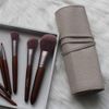 Makeup Pouch, Makeup Brush Pouch, Cosmetic Brush Case, Gray - Holds 10