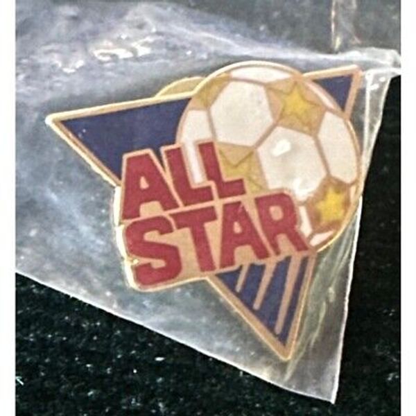 Vintage All Star Soccer Enamel Lapel Pin