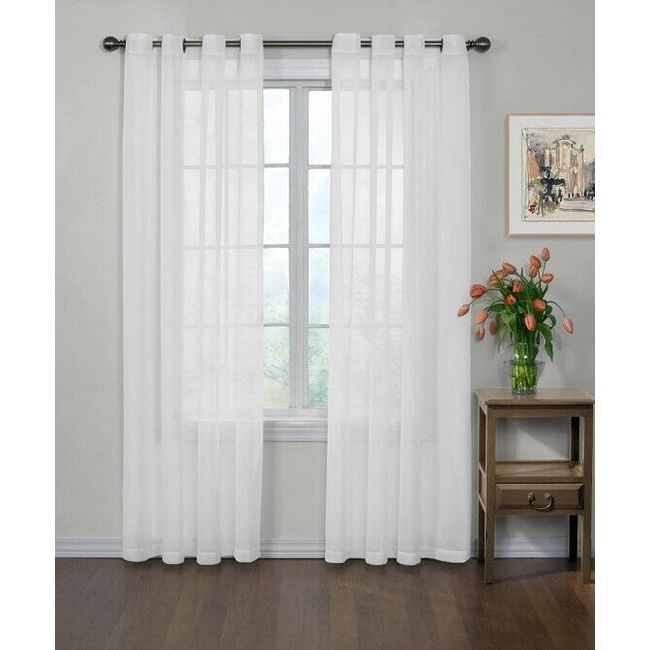 CURTAIN FRESH Arm & Hammer Odor Neutralizing Sheer Window Curtain Panel -AD2839