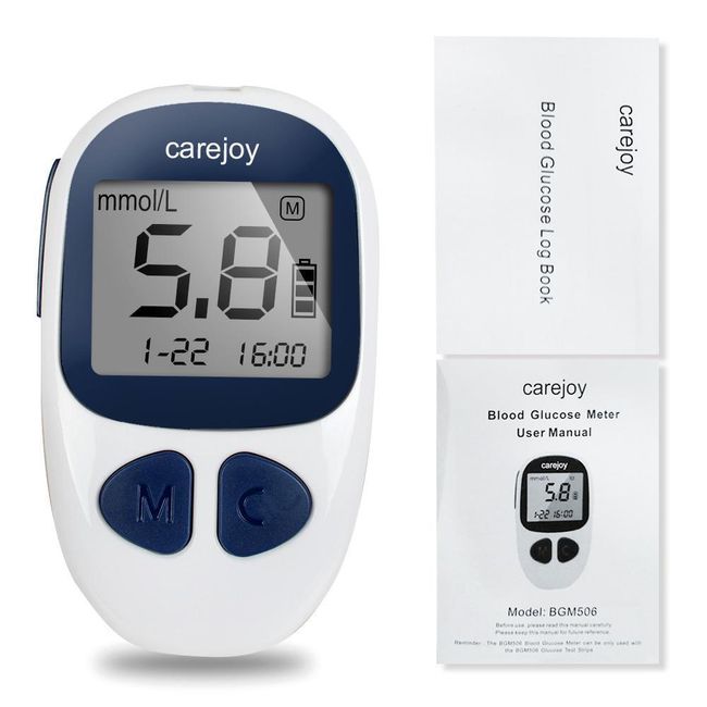 Digital Blood Sugar Monitor + 50 Test Strips - Handheld Diabetes Meter for