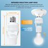 Qblahip New 2pcs Motion Activated Light Sockets, E26/E27 Screw in Add on/Off Motion Sensor Sockets for Existing Lights