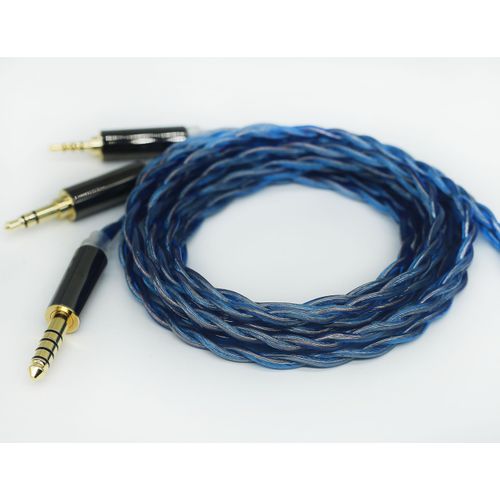 [JSHiFi-Ocean] 2 pin 3.5 mm Re-cable Silver Plated & Oxygen-Free Copper Wire Material, 0.1 inch (3.5 mm) Earphone Upgrade Cable, 2 Pin Earphone Replacement Cable (2 pin: 3.5 mm)