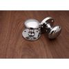Infinity Decor Solid Brass Victorian Round MORTICE Latch Door KNOBS Pull Handles Set (Polished Chrome)