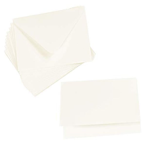 Cards with Envelopes, Wedding Cream Matt, A2 Folded, 25 Pack