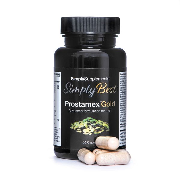 Prostamex Gold | with Pumpkin Seed Extract, Zinc & Vitamins | 60 Super Premium Foil Packed Capsules for Freshness | Manufactured in The UK