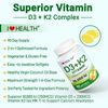 Vitamin D3 250 mcg + K2 200 mcg – Immune Support, 90 Softgels
