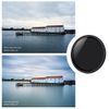 K&F Concept 77MM Variable ND2-ND400 Filter+ Cleaning Cloth+ Filter Cap, Basic Adjustable Thin ND2~ND400 Neutral Density Cloth with Silicone Lens Cover