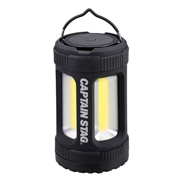 Captain Stag UK-4055 Lantern Light, Raijin COB Lantern, 4 Level Adjustment, Brightness 1,000 Lumens, Continuous Lighting Approx. 8 Hours (High) / Continuous Lighting Approx. 200 Hours (Low)