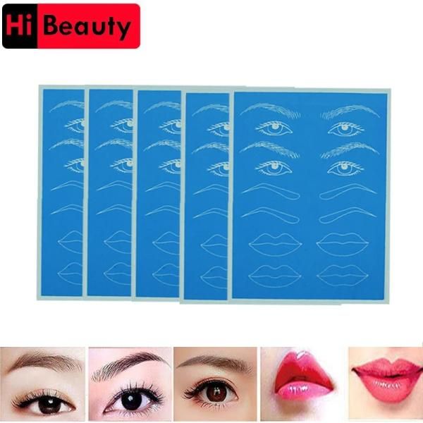 1PC Silicone Permanent Makeup Eyebrow Tattoo Practice Skin Blue x cm Fake Skin for Microblading Machine