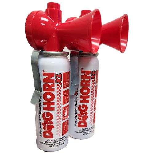Genuine DOG HORN XL (2 PK) - Pet Training Air Horn. Stop Dog Fights, Scare Coyotes, Bear, & other Wild Animals! Effective Outdoor Safety Alarm for Hiking, Biking, Camping, Boating, & More! (Pack of 2)