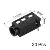 sourcing map 3.5 mm Audio Jack Connector PCB Mount Female Socket 4 Pin PJ-320A 20pcs