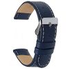 Talk Time Blue Leather Glove Grain Watch Strap with White Stitching 18mm