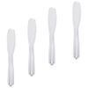 Minkissy 4pcs Cosmetic Spatula Plastic Facemask Stirring Stick Makeup Scoop Facial Beauty Spoon Eye Cream Massager Applicator for Mixing Sampling Transparent
