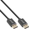 InLine® DisplayPort 1.4 Cable Slim 8K4K Black Gold-Plated Contacts 1 m