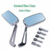 8/10mm Chrome Rectangle Motorcycle Rearview Mirrors For Harley Softail Sportster