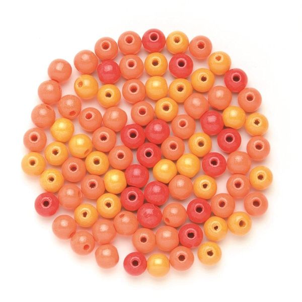 NEU Create it Easy Holzperlen-Mix, 10 mm, 47 Stück, orange