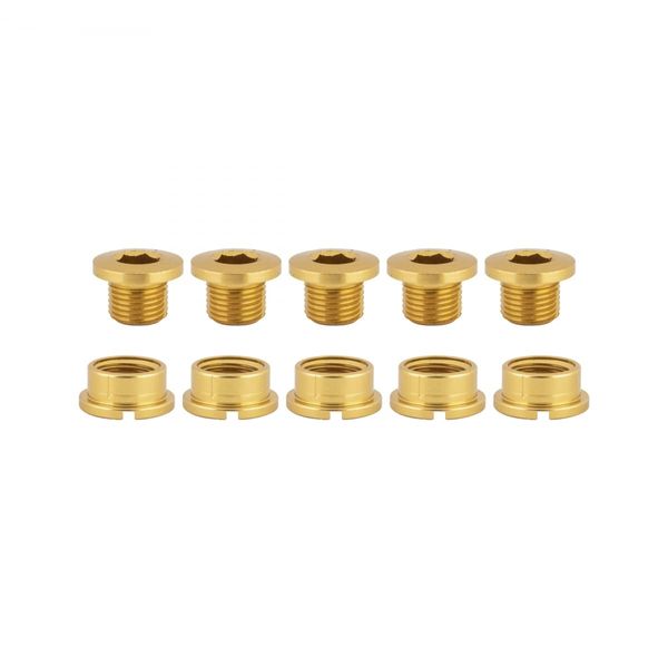 Origin8 Single-Ring Chainring Bolts, Alloy, Gold