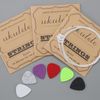 eMagTech 3 Sets Ukulele String Replacement with Felt Pick Nylon Ukulele String with Colourful Felt Pick Ukulele Accessories Parts