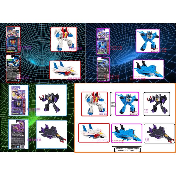 Transformers Legacy Core Starscream Thundercracker Skywarp SEEKER Squad 3pk 3.5"